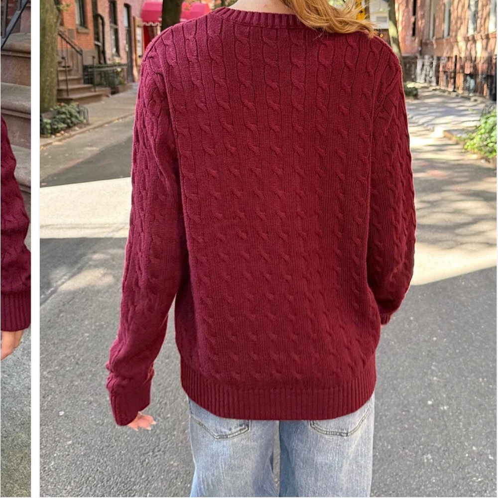Brandy Melville Martha  Cotton Blend Cable Knit Sweater - Picture 5 of 9